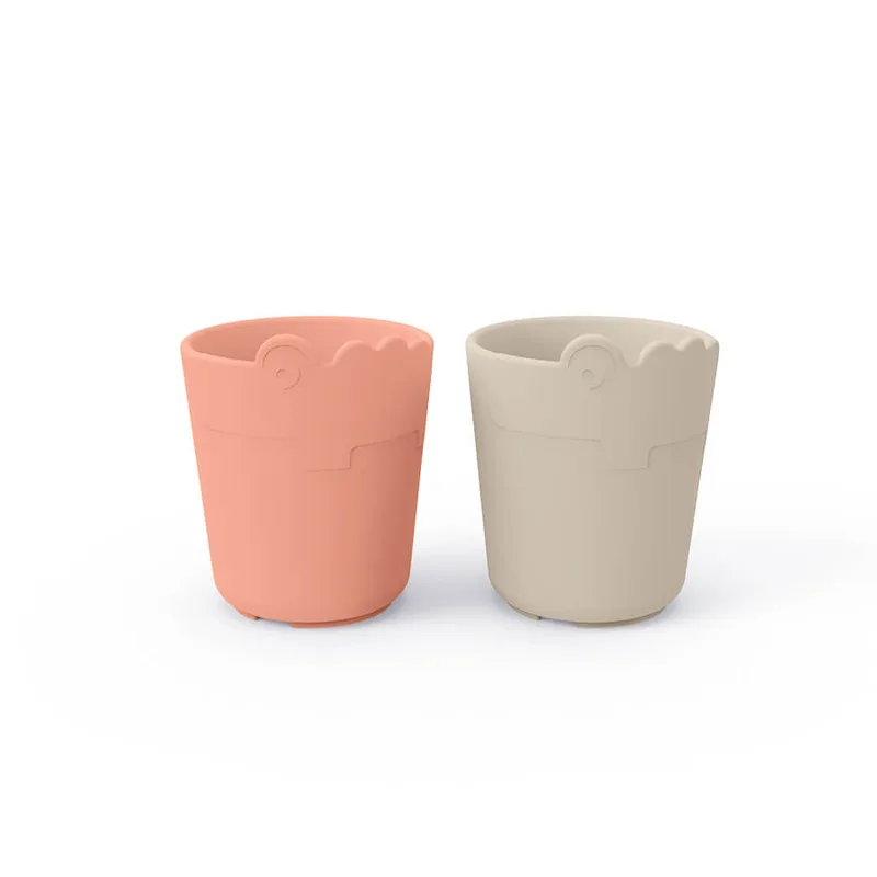Beker Done by Deer Mini Mug Croco Sand/Coral 2st de Done by Deer – photo produit
