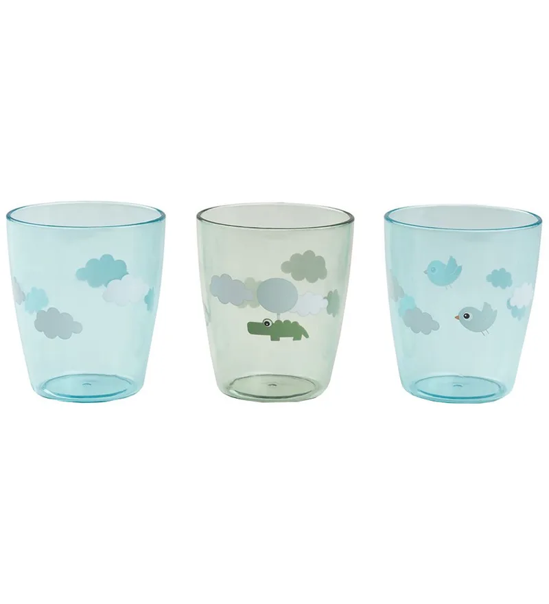 Beker - Yummy+ - Happy Clouds - 3-pack - Groen van Done by Deer – productfoto