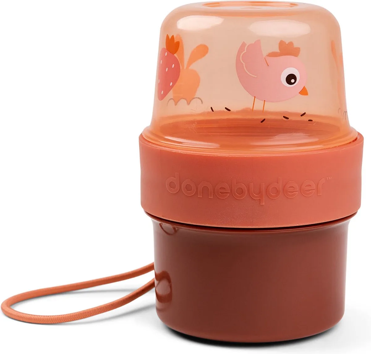 Birdee 2-Way Snackbox - Small - Papaya by Done by Deer in Red – product photo