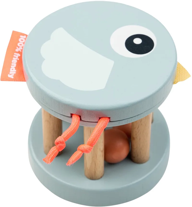 Holzrassel Birdee von Done by Deer in Blau – Produktfoto