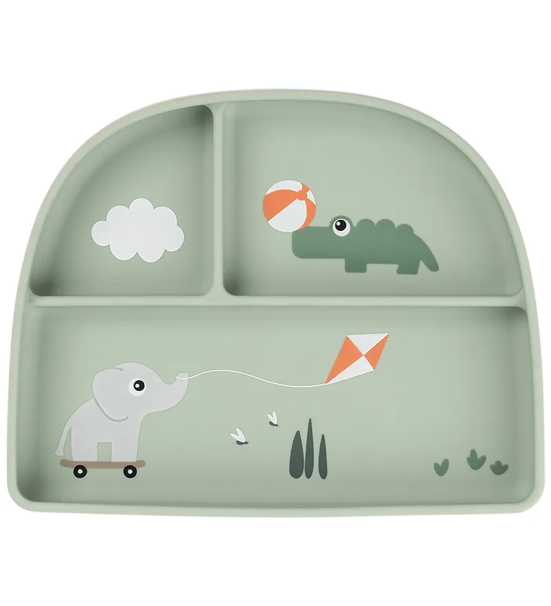 Assiette à Compartiments Stick & Stay Playground de Done by Deer – photo produit 1 sur 3