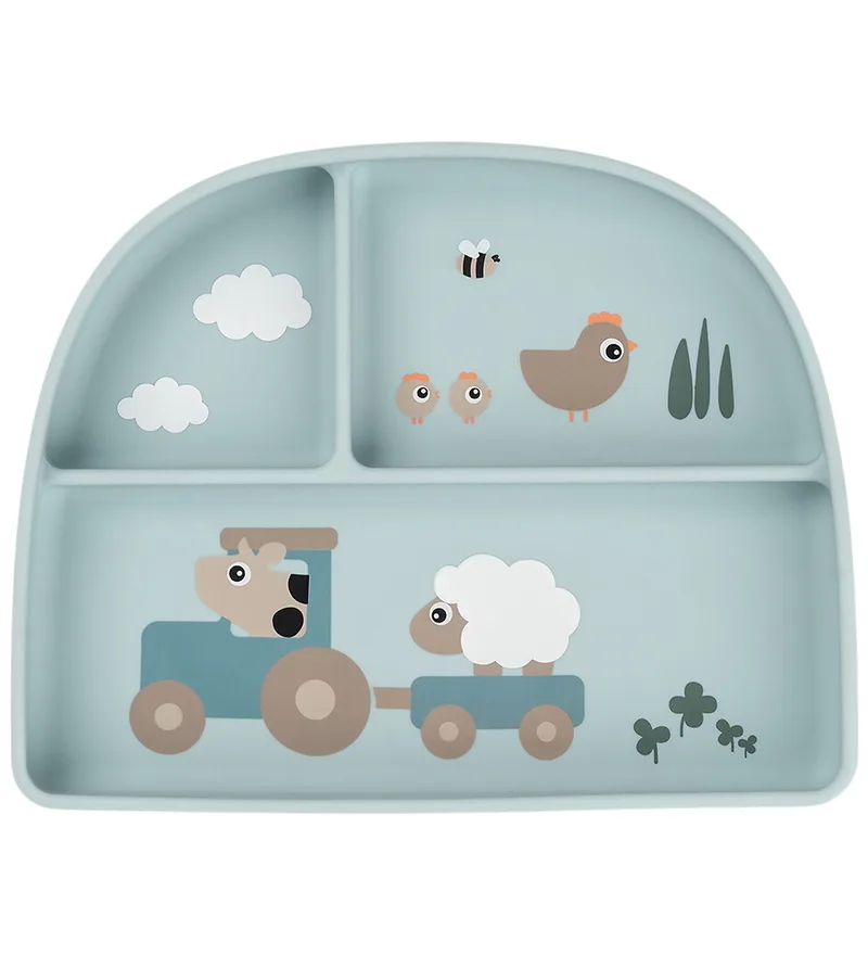 Assiette à Compartiments Stick & Stay Tiny Farm de Done by Deer – photo produit 1 sur 4