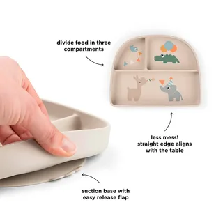 Assiette à Compartiments Stick & Stay Celebration de Done by Deer – photo produit 2 sur 3