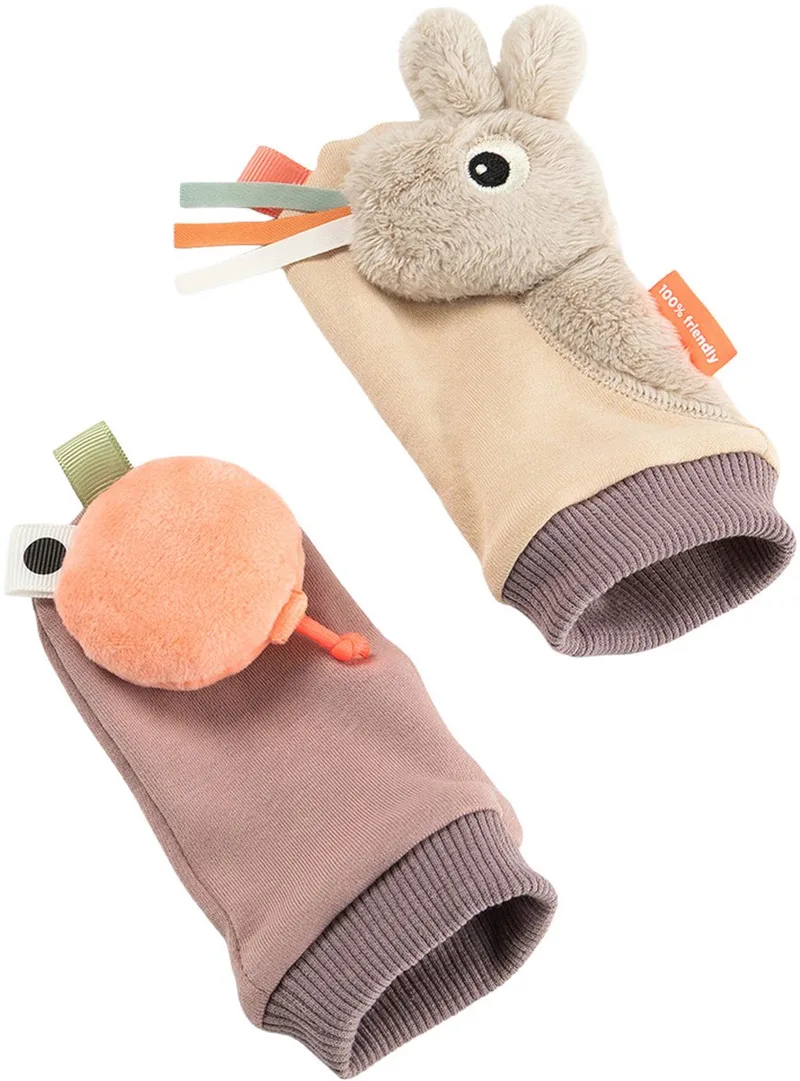 Celebration Sokken Met Rammelaar - Sand van Done by Deer in Beige – productfoto