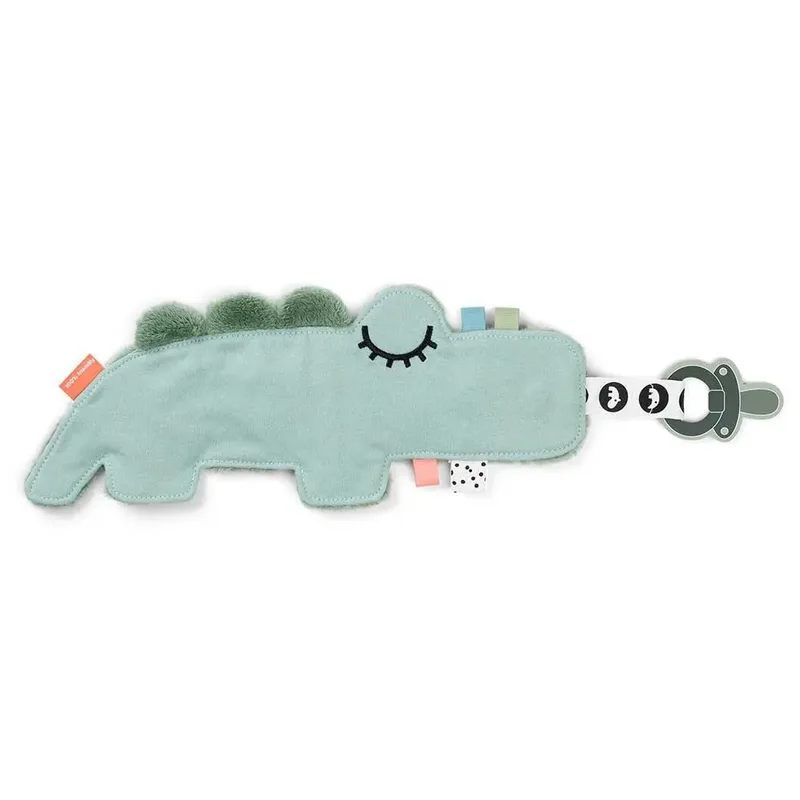 Cozy Friend Croco Speendoekje fra Done by Deer i Grøn – produktbillede 2 af 5