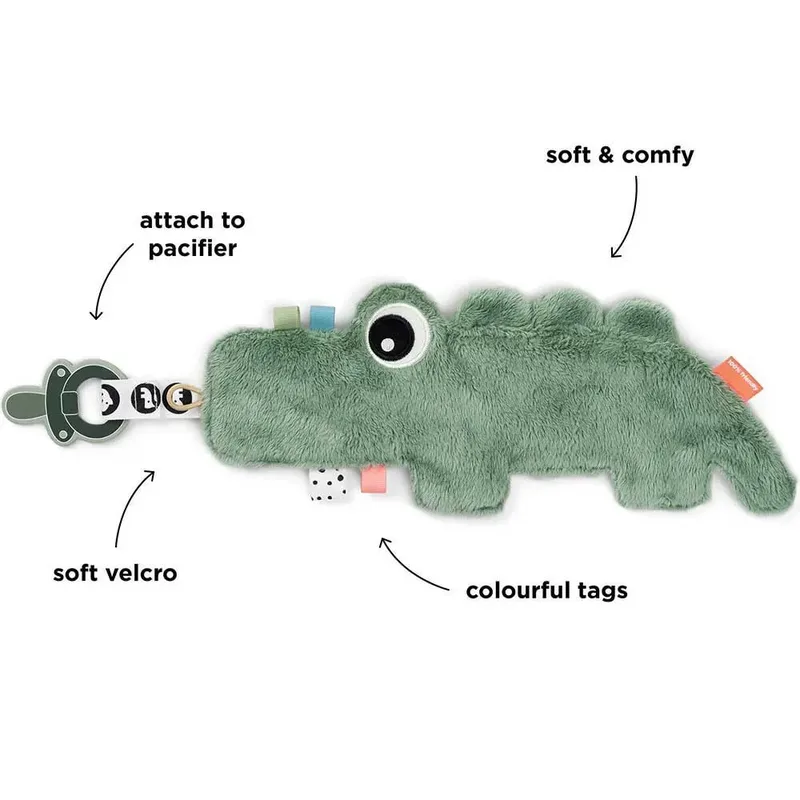 Cozy Friend Croco Speendoekje fra Done by Deer i Grøn – produktbillede 4 af 5