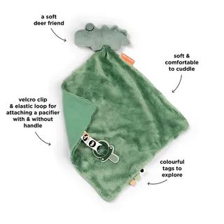 Croco Knuffeldoekje - Green van Done by Deer in Groen – productfoto 3 van 5