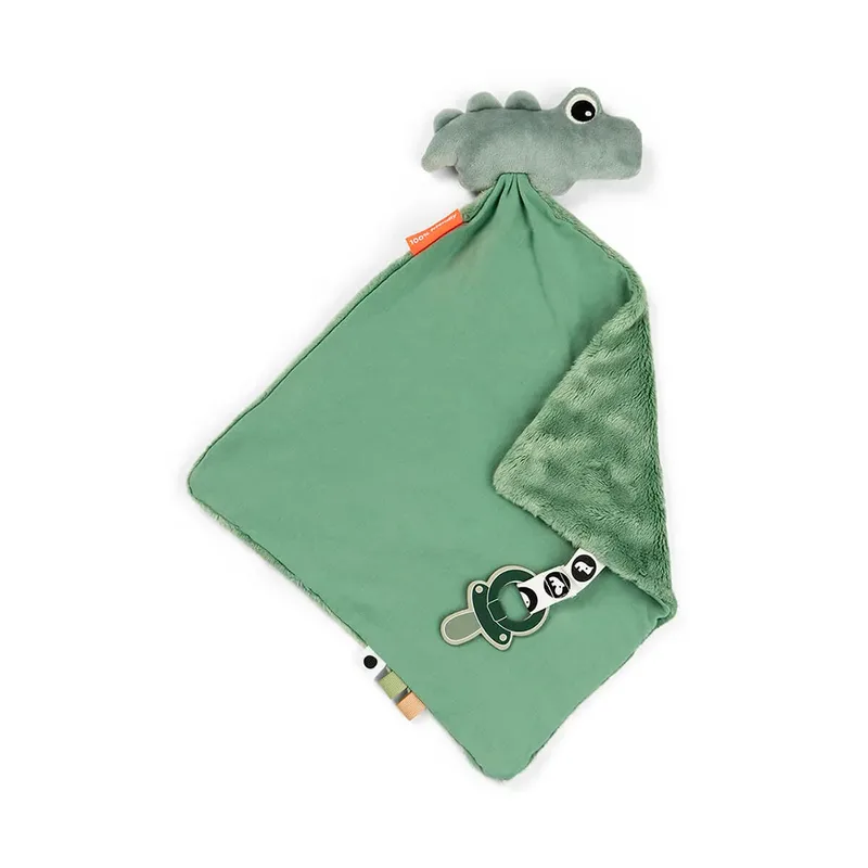 Croco Knuffeldoekje - Green van Done by Deer in Groen – productfoto 2 van 5