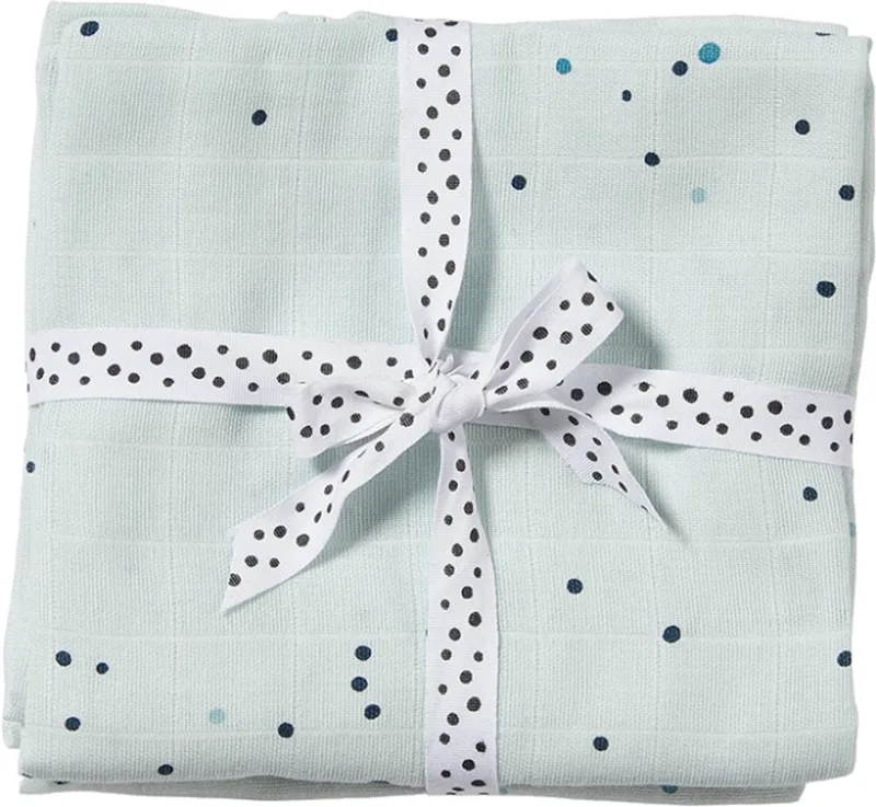 Dreamy Dots Wikkeldoek Blue 2 Stuks van Done by Deer in Blauw – productfoto