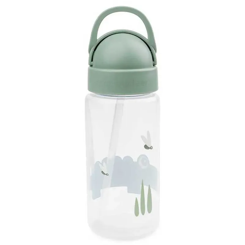 Drinkfles m. Rietje - 350 ml - Croco - Groen van Done by Deer – productfoto 3 van 5