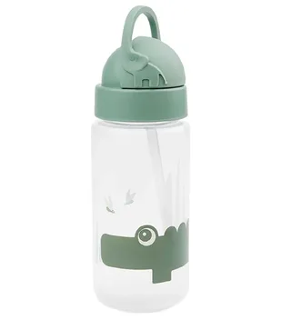 Drinkfles m. Rietje - 350 ml - Croco - Groen van Done by Deer – productfoto 1 van 5