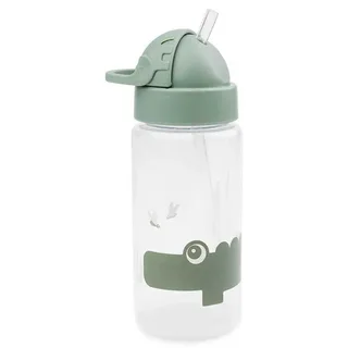 Drinkfles m. Rietje - 350 ml - Croco - Groen van Done by Deer – productfoto 2 van 5