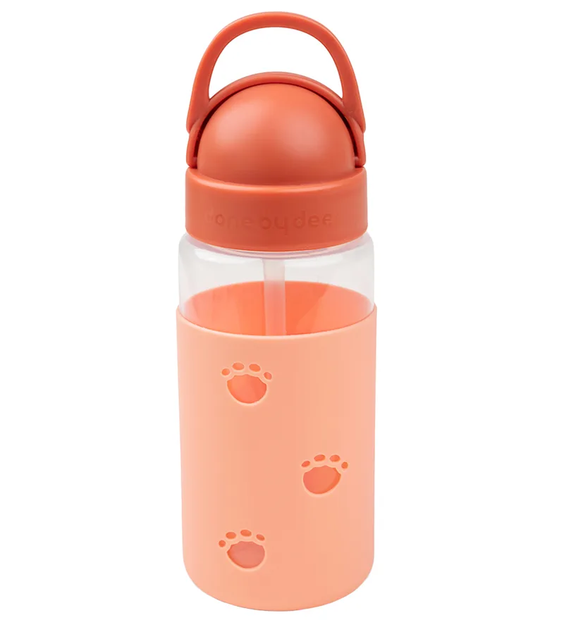 Drinkfles m. Rietje - 350 ml - Elphee - Papaja fra Done by Deer – produktbillede