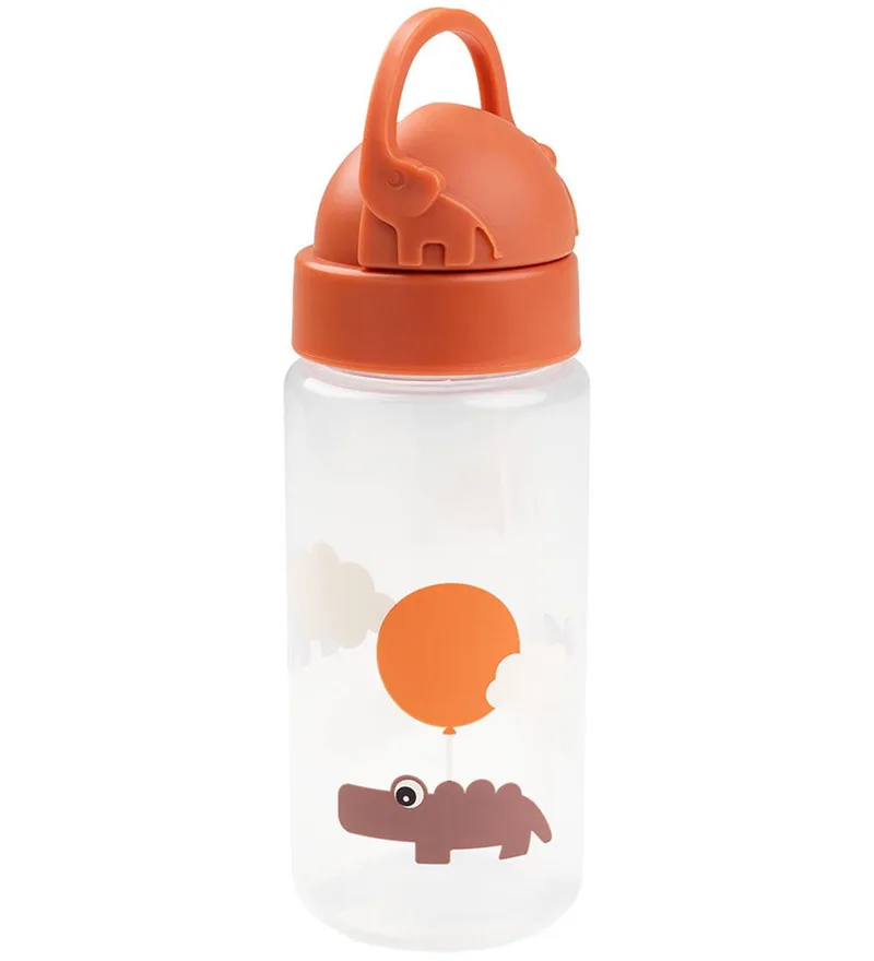 Bouteille Happy Clouds avec paille Papaye de Done by Deer – photo produit