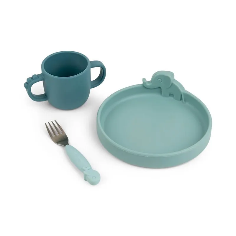 Eetset Done By Deer Peekaboo Deer Friends Blue van Done by Deer – productfoto