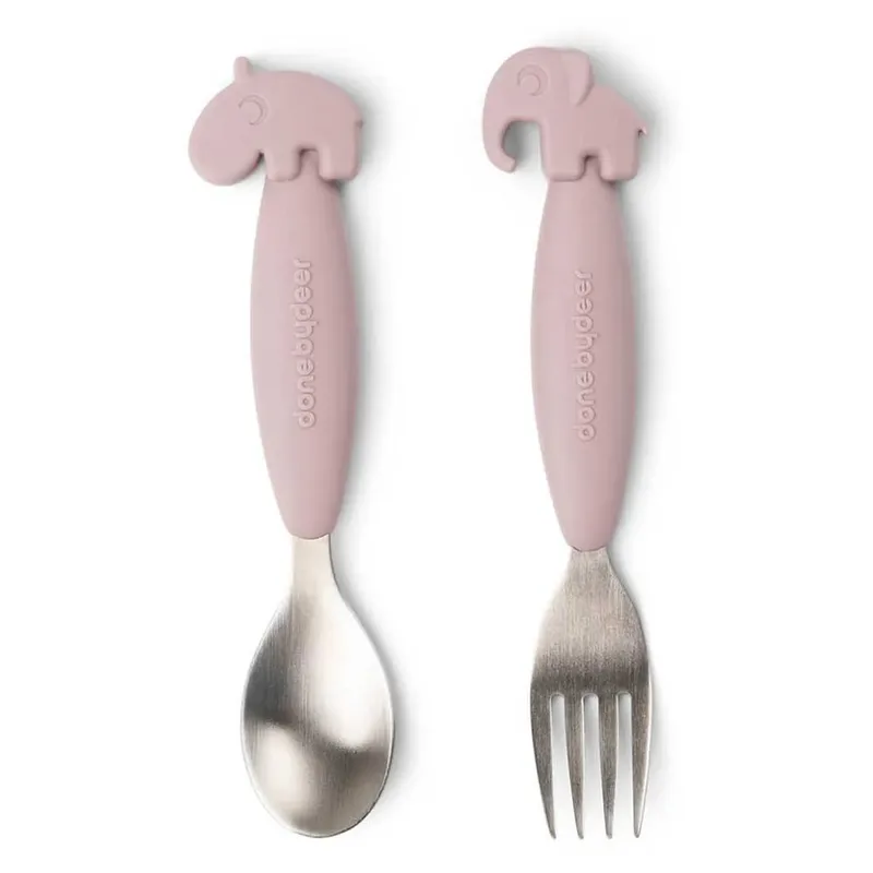 Friends Easy-grip And Fork Set Deer Sked från Done by Deer – produktbild 1 av 4