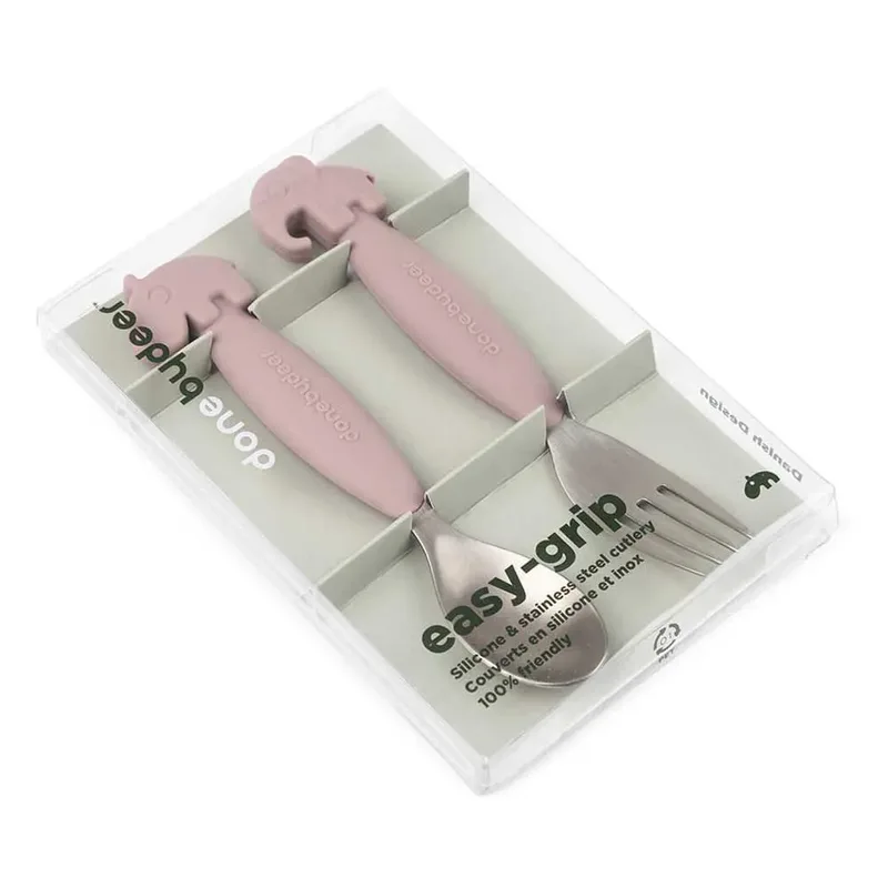 Friends Easy-grip And Fork Set Deer Sked från Done by Deer – produktbild 3 av 4