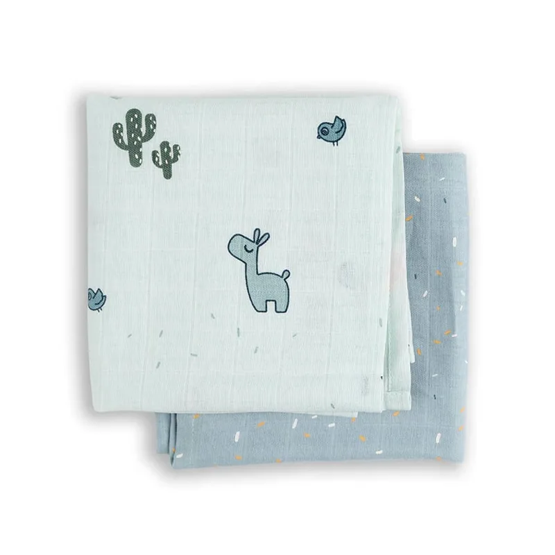 Hydrofiele Doek - 2-pack - 120x120 cm - Lalee Blue by Done by Deer – product photo 2 of 2