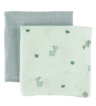 Hydrofiele Doek - 2-pack - 120x120 cm - Lalee Blue by Done by Deer – product photo 1 of 2