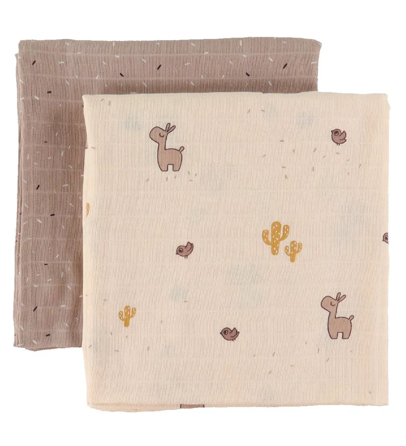 Hydrofiele Doek - 2-pack - 120x120 cm - Lalee Powde by Done by Deer – product photo