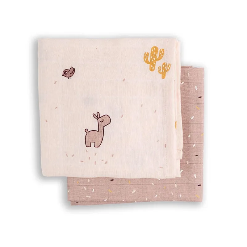 Hydrofiele Doek - 2-pack - 120x120 cm - Lalee Powde by Done by Deer – product photo 2 of 2