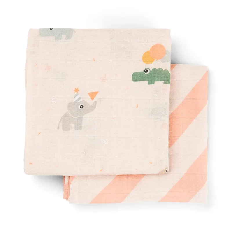 Hydrofiele Doek - 2-pack - Celebration - Poeder från Done by Deer – produktbild 2 av 3