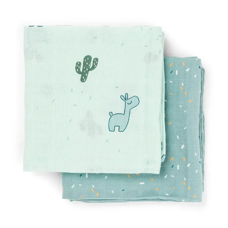 Hydrofiele Doek - 2-pack - Lalee - Blauw van Done by Deer – productfoto 2 van 3