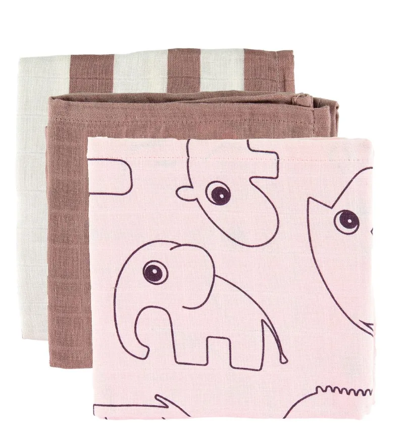 Hydrofiele Doek - 3-pack - 70x70 cm - Deer Friends by Done by Deer – product photo