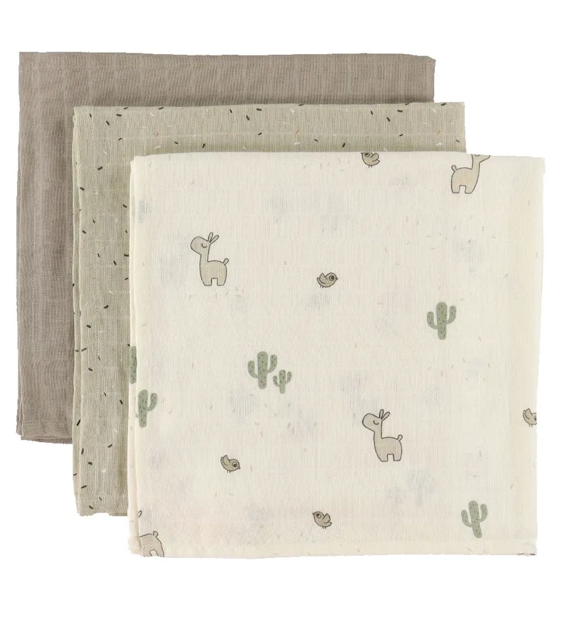 Hydrofiele Doek - 3-pack - 70x70 cm - Lalee Zand by Done by Deer – product photo