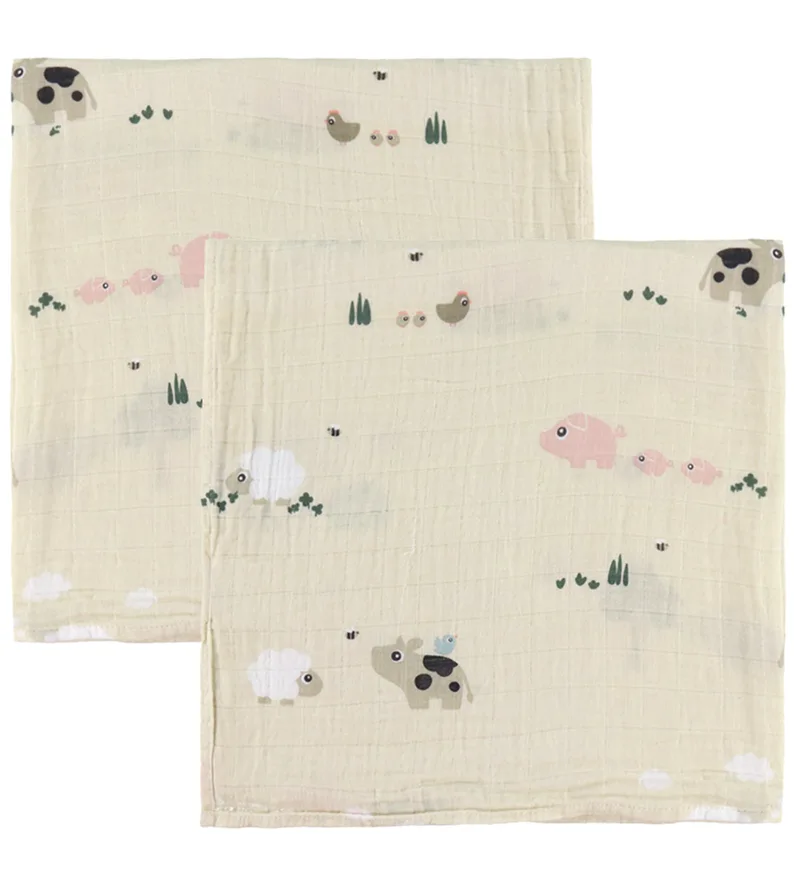 Hydrofiele Doek - Mousseline - 2-pack - 65x65 cm de Done by Deer – photo produit