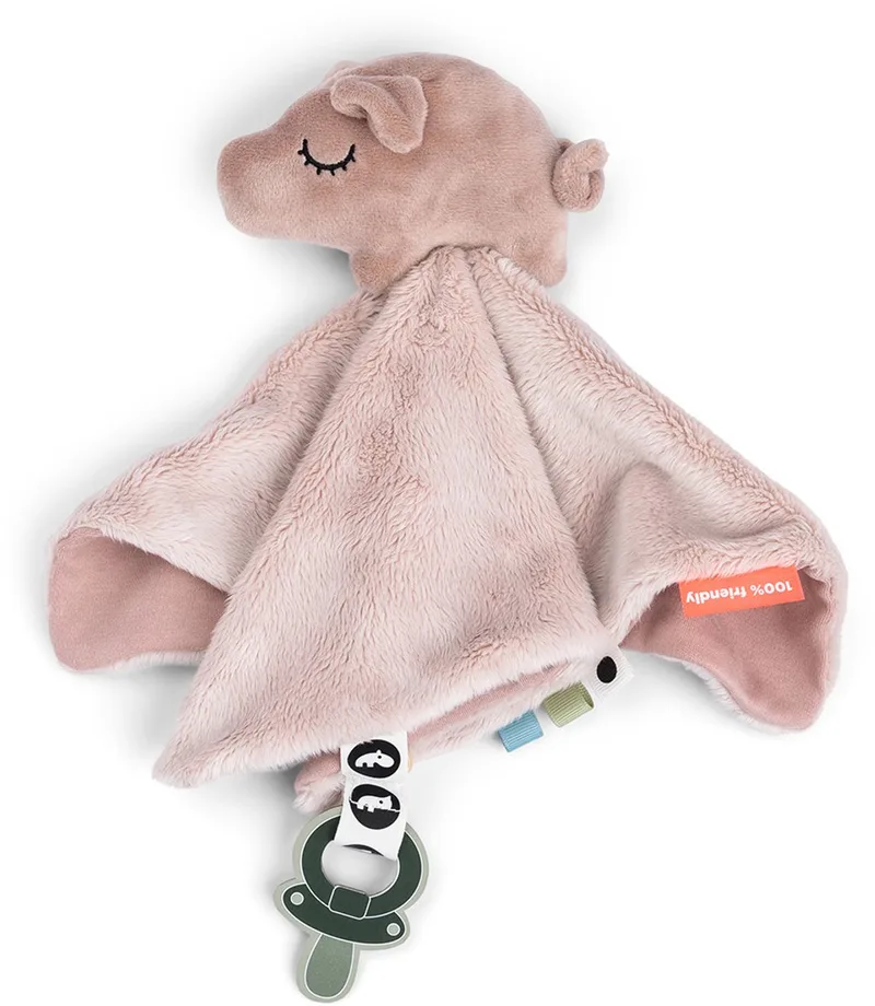 Knuffeldoekje - Tiny Farm - Pigee Powder van Done by Deer in Roze – productfoto