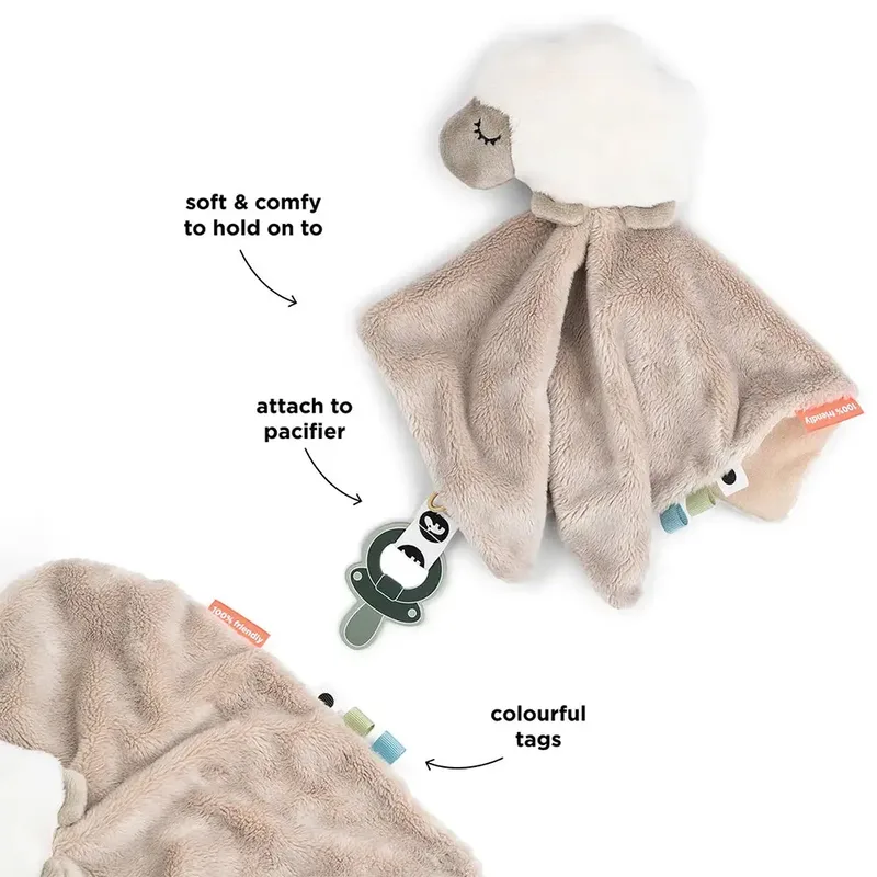 Knuffeldoekje - Tiny Farm - Sheepy Sand by Done by Deer in Beige – product photo 2 of 5