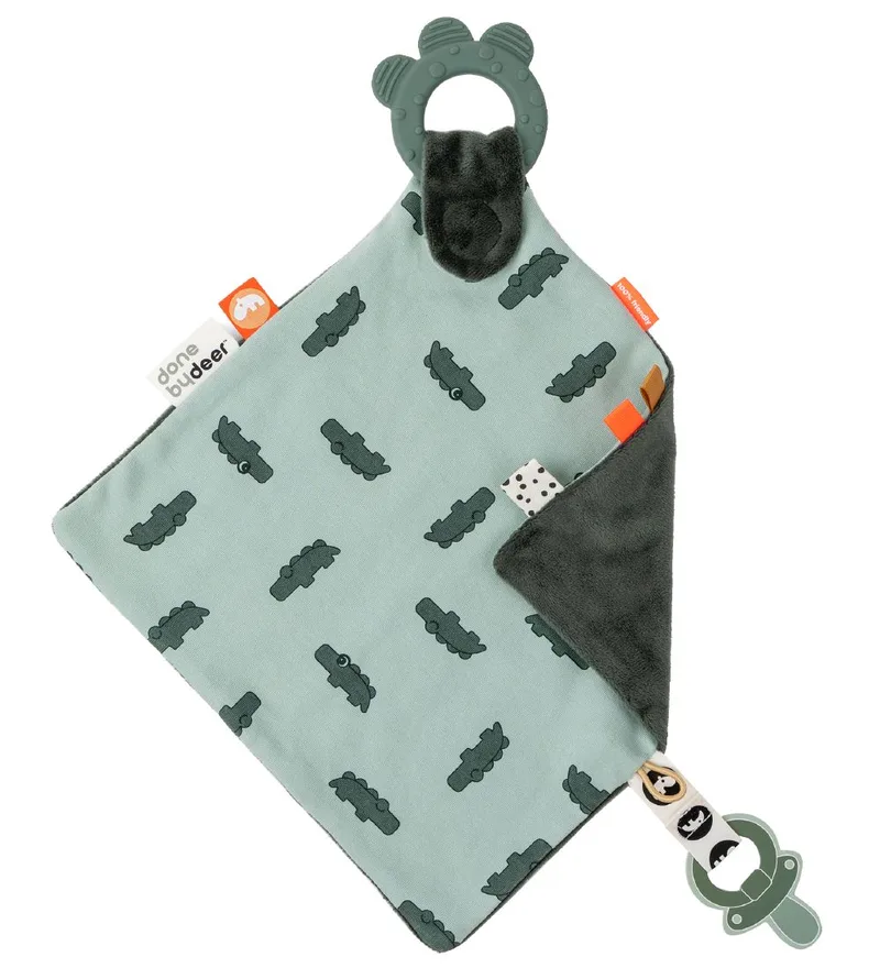 Knuffeldoekjes m. Bijtring - Groen de Done by Deer – photo produit