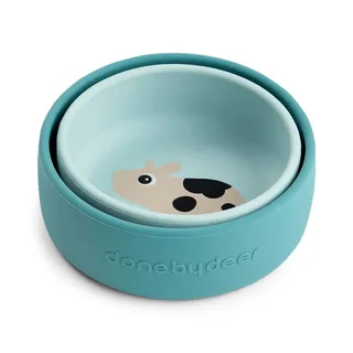Kom - 2-pack - Silicone - Dotti - Blauw van Done by Deer – productfoto 2 van 4