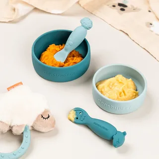 Kom - 2-pack - Silicone - Dotti - Blauw van Done by Deer – productfoto 3 van 4