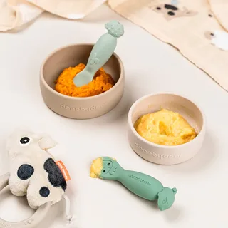 Sheepy Silikone Sæt Med 2 Skåle fra Done by Deer – produktbillede 3 af 4