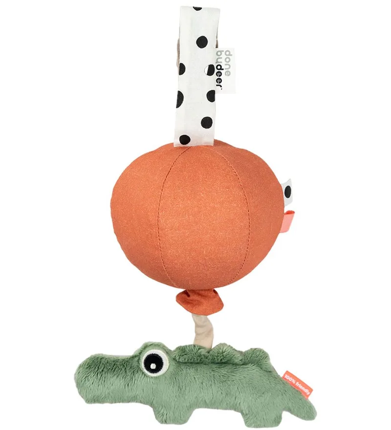 Muziekmobiel - Happy Clouds Croco - Groen de Done by Deer – photo produit