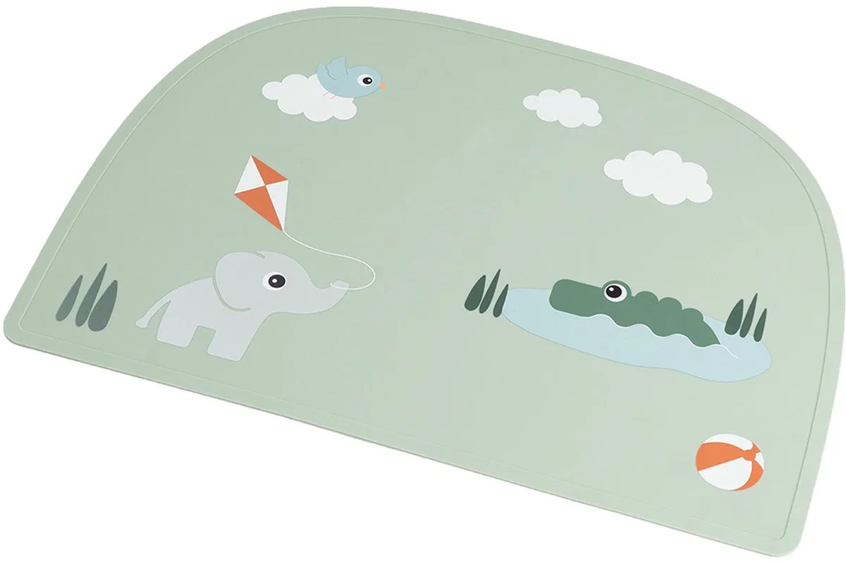 Playground Siliconen Placemat van Done by Deer in Groen – productfoto
