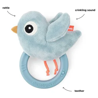 Sensorisk Skallra Med Bitring Birdee från Done by Deer – produktbild 3 av 4