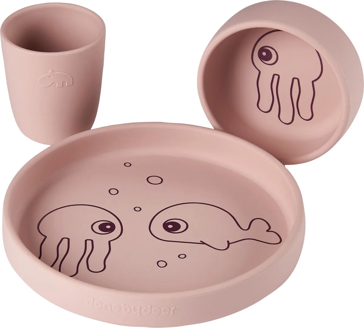 Sea Friends Dinerset Powder de Done by Deer en Roze licht – photo produit