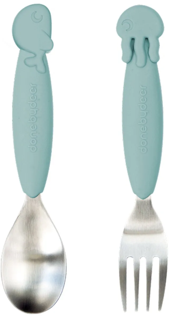Yummyplus Friends Bestickset från Done by Deer i Blå – produktbild