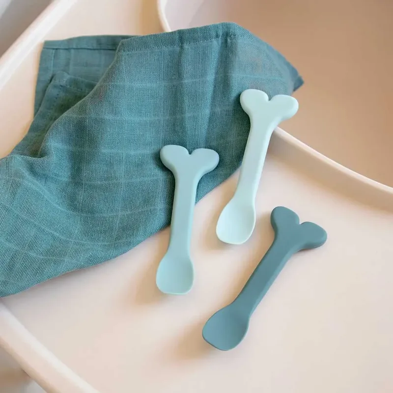 Silicone Baby Lepel 3-pack Wally van Done by Deer – productfoto 4 van 5