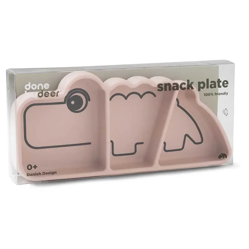 Silicone Stick&stay Snack Croco Bord van Done by Deer – productfoto 3 van 4