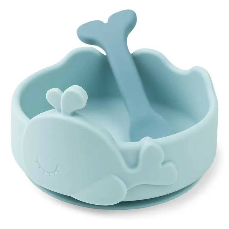 Silicone Stick&stay Wally Kom En Lepel Voor Baby´s van Done by Deer – productfoto 1 van 4