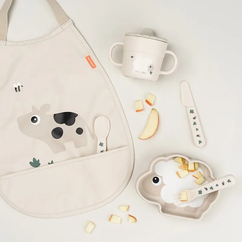 Slabbetje - Pull-over - Tiny Farm - Sand by Done by Deer in Beige – product photo 3 of 4