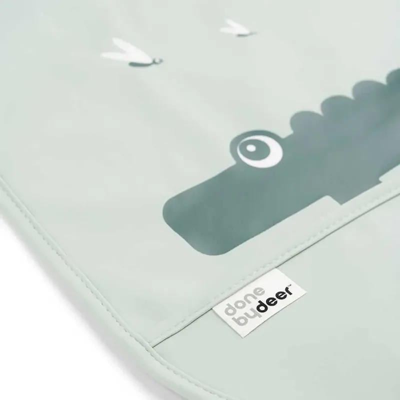slabbetje set van 2 - Croco Green van Done by Deer in Groen – productfoto 2 van 4