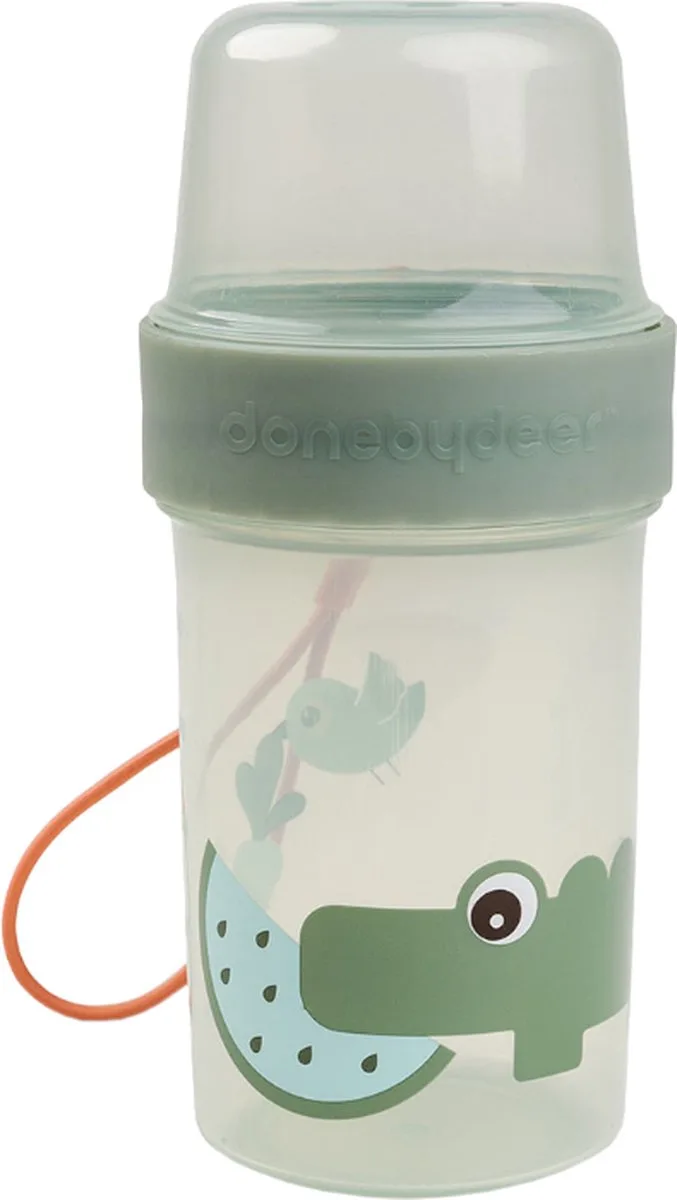 snackdoosje Large Croco green från Done by Deer i Grön – produktbild
