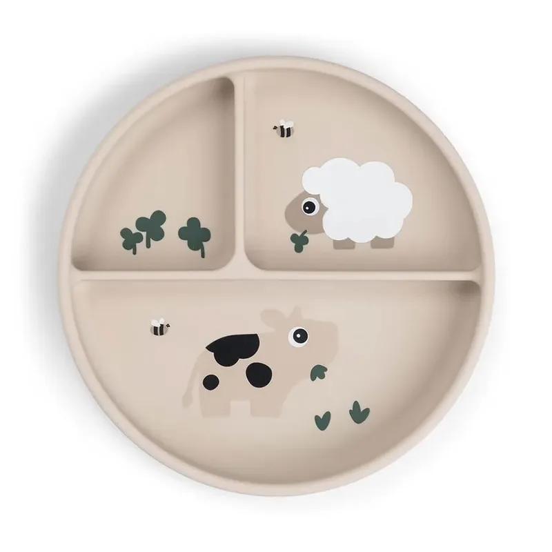 Assiette Stick&stay Compartment Tiny Farm de Done by Deer – photo produit 1 sur 3