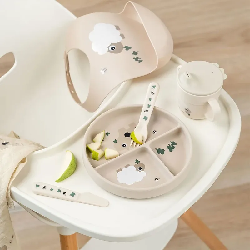 Assiette Stick&stay Compartment Tiny Farm de Done by Deer – photo produit 3 sur 3