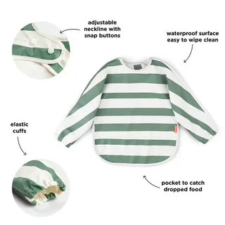 Stipes Slab Met Mouwen - Green by Done by Deer in Green – product photo 2 of 4
